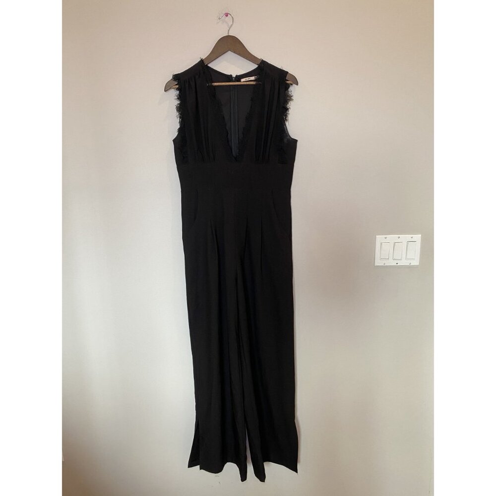 Mi Ami Black Jumpsuit Size Medium Sleek Minimalist One Piece Outfit Chic Evening - Picture 2 of 9